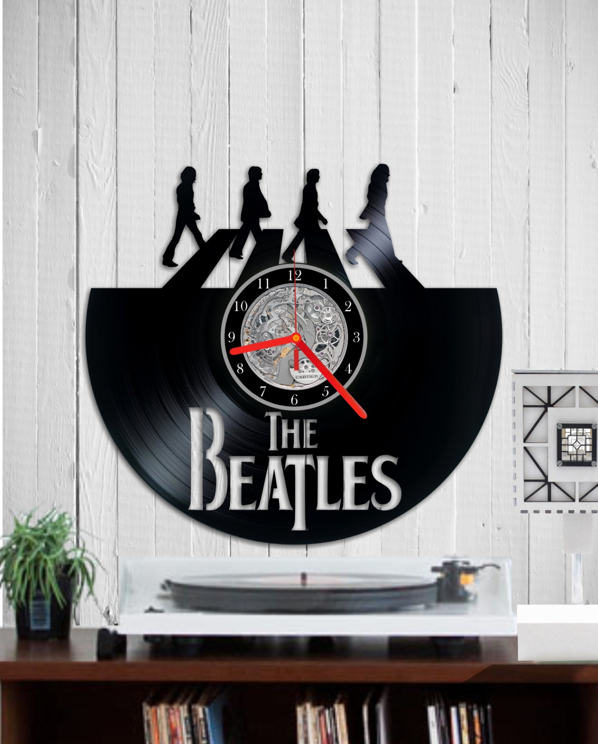 The Beatles Vinyl Wall Clock Made of Vinyl Record Original gift 2476 