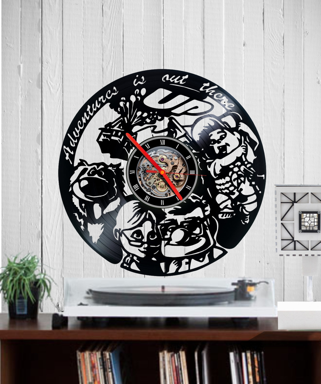 Original Gift Idea LED Vinyl Clock Mickey Mouse Unique Vinyl Record Wall Clock Exclusive Custom Vinyl Record Clock LED Handmade Wall Clock Black Clock 12